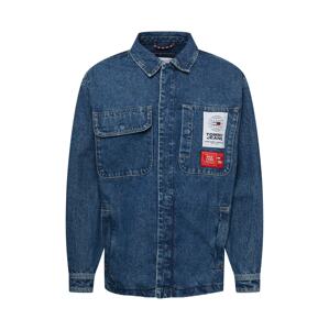 Tommy Jeans Prechodná bunda  modrá denim / biela / červená / tmavomodrá / čierna