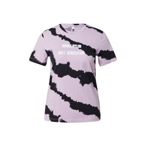 NEON & NYLON Tričko 'LINA'  pastelovo fialová / čierna / biela