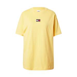Tommy Jeans Oversize tričko  žltá / tmavomodrá / biela / červená