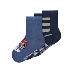 NAME IT Ponožky 'ALBIN PAWPATROL'  námornícka modrá / tmavomodrá / tmelová / červená / biela