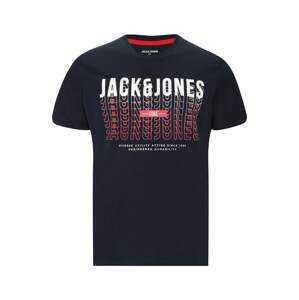 Jack & Jones Plus Tričko 'CYBER'  tmavomodrá / biela / svetločervená