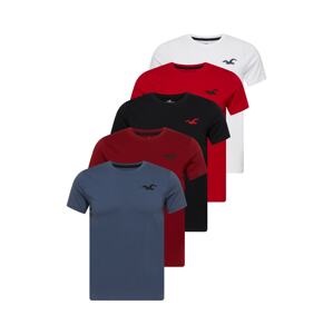 HOLLISTER Tričko  červená / bordová / biela / čierna / dymovo modrá