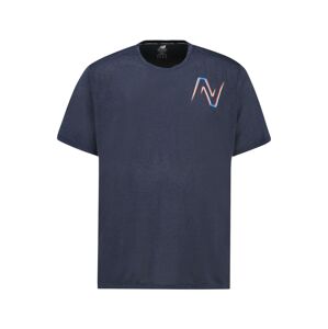 new balance Funkčné tričko  tmavomodrá / neónovo modrá / biela / oranžová