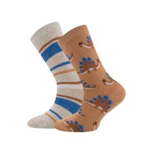 EWERS Ponožky  béžová / modrá / svetlohnedá / biela