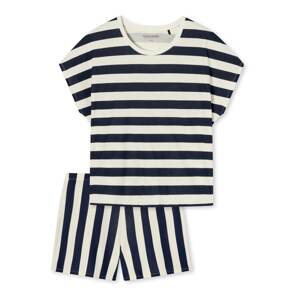 SCHIESSER Pyžamo 'Just Stripes'  biela / námornícka modrá