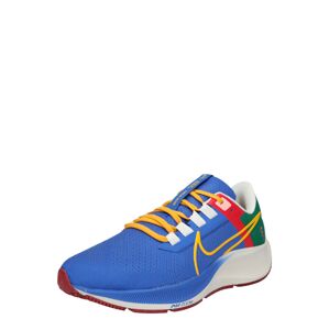 NIKE Športová obuv 'Air Zoom Pegasus 38 A.I.R. Jordan Moss'  kráľovská modrá / zelená / oranžová / červená / biela