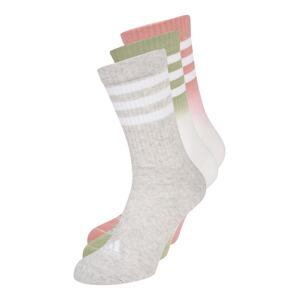 ADIDAS PERFORMANCE Športové ponožky  biela / sivá melírovaná / svetloružová / svetlozelená