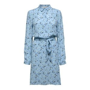 Selected Femme Petite Košeľové šaty  tmavomodrá / pastelovo modrá / svetlomodrá