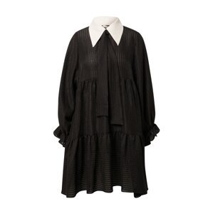 Stella Nova Košeľové šaty 'Miriam'  čierna / biela