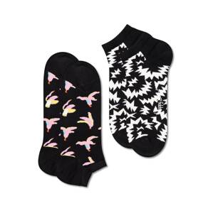 Happy Socks Ponožky 'Banana Break'  čierna / biela / ružová / žltá
