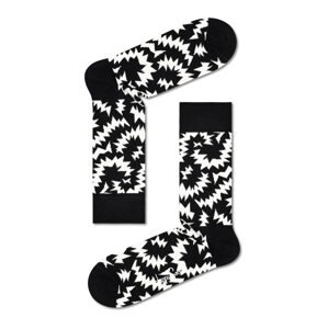 Happy Socks Ponožky 'Zigzag'  čierna / biela