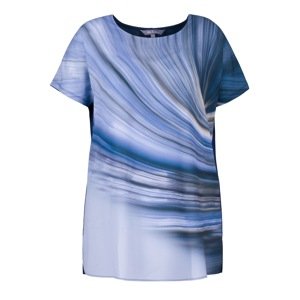 Ulla Popken Oversize tričko  námornícka modrá / modrá / biela / sivá