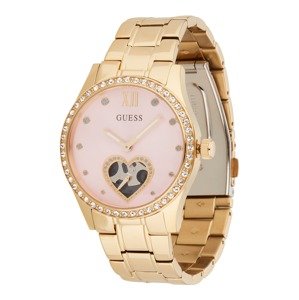 GUESS Analógové hodinky 'BE LOVED'  ružová / zlatá