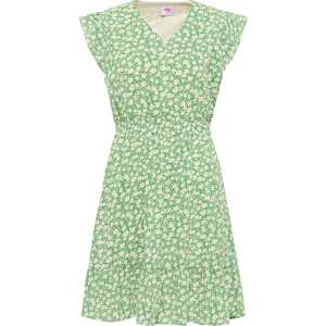 MYMO Letné šaty  zelená / biela