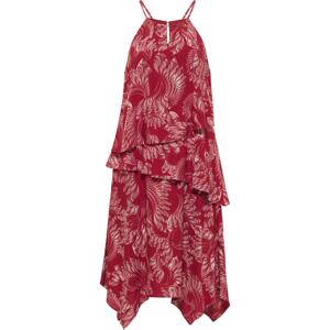 faina Letné šaty  červená / prírodná biela