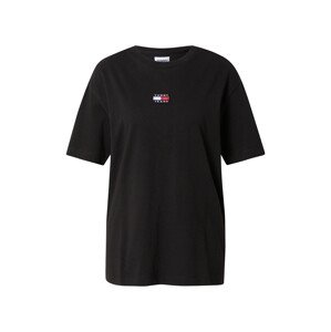 Tommy Jeans Oversize tričko  čierna / biela / červená