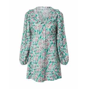 EDITED Košeľové šaty 'Lili'  svetlofialová / nefritová / trávovo zelená / zelená