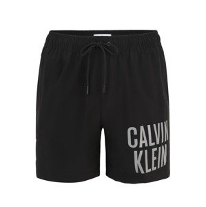 Calvin Klein Swimwear Plavecké šortky  čierna / sivá