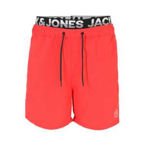 JACK & JONES Plavecké šortky 'Crete'  červená / čierna / biela