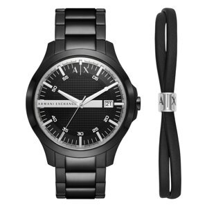 ARMANI EXCHANGE Analógové hodinky  striebornosivá / čierna