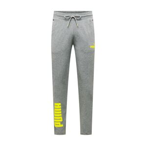 PUMA Športové nohavice  sivá melírovaná / žltá