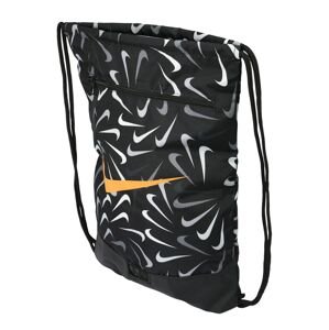 NIKE Športová taška 'Brasilia'  čierna / biela / oranžová