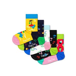 Happy Socks Ponožky  žltá / biela / námornícka modrá / nefritová / svetloružová