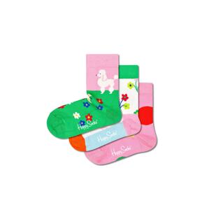 Happy Socks Ponožky  modrá / zelená / ružová / červená / biela