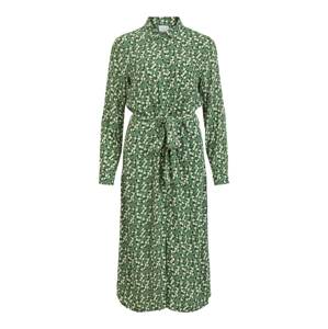 VILA Košeľové šaty 'Memis'  trávovo zelená / jedľová / biela / žltá