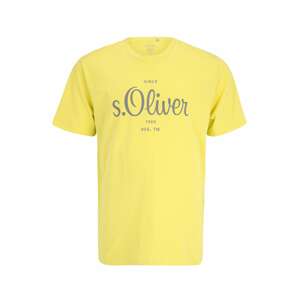 s.Oliver Red Label Big & Tall Tričko  sivá / žltá