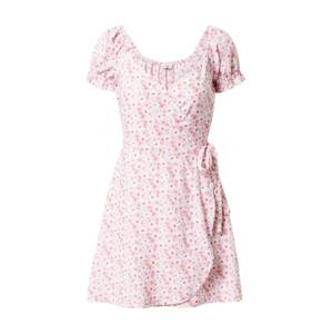 HOLLISTER Letné šaty  svetlosivá / ružová / rosé / pastelovo ružová