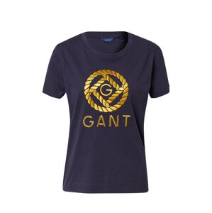 GANT Tričko  námornícka modrá / zlatá