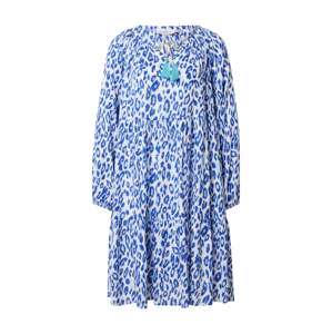 Zwillingsherz Košeľové šaty  modrá / svetlomodrá / biela