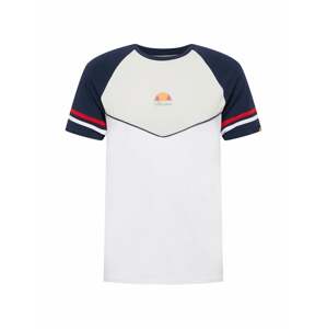 ELLESSE Funkčné tričko 'Mancina'  biela / tmavomodrá / červená / strieborná / oranžová