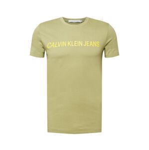 Calvin Klein Jeans Tričko  olivová / svetložltá