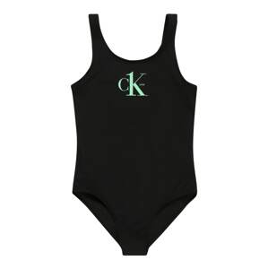Calvin Klein Swimwear Jednodielne plavky  mätová / čierna