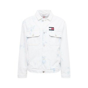 Tommy Jeans Prechodná bunda  biely denim / svetlomodrá / námornícka modrá / červená