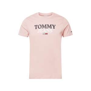 Tommy Jeans Tričko  ružová / tmavomodrá / biela / červená