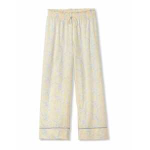 CALIDA Pyžamové nohavice  pastelovo žltá / biela / modrosivá