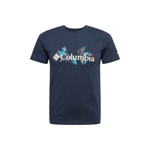 COLUMBIA Funkčné tričko 'Sun Trek™'  tyrkysová / tmavomodrá / červená / biela