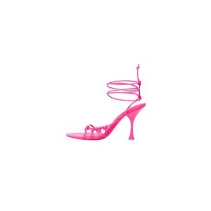 MANGO Remienkové sandále 'Knot'  neónovo ružová