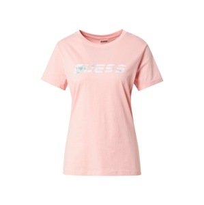 GUESS Funkčné tričko 'BESSIE'  broskyňová / biela / svetlomodrá / ružová