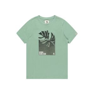 GARCIA Tričko  pastelovo zelená / kaki / tmavozelená / biela