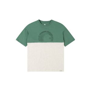 GARCIA Tričko  zelená / béžová melírovaná