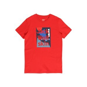 JACK WOLFSKIN Funkčné tričko  červená / zmiešané farby