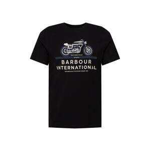 Barbour International Tričko  čadičová / čierna / biela