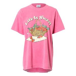 Vintage Supply Tričko  ružová / biela / svetložltá / ohnivo červená / trávovo zelená