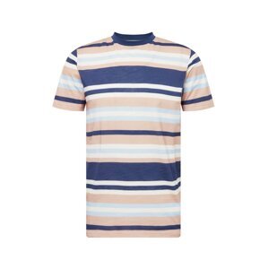 By Garment Makers Tričko 'Pete'  námornícka modrá / svetlomodrá / biela / púdrová