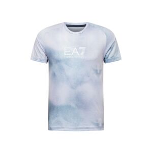 EA7 Emporio Armani Funkčné tričko  sivá / modrá / biela