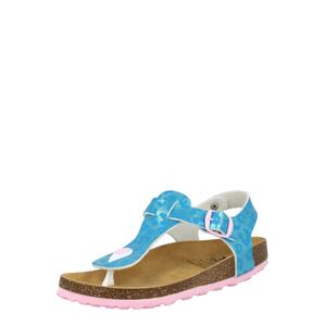 LICO Sandále 'Bioline'  nefritová / kráľovská modrá / ružová / biela